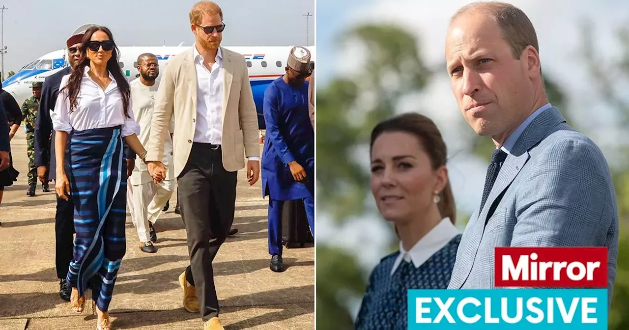 Harry and Meghan 'struggle to conceal delight as they trump William and Kate'