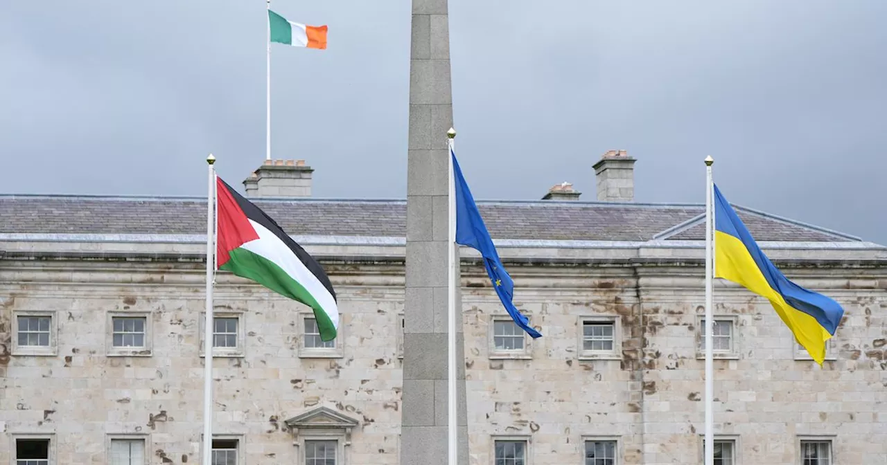 Palestine flag flies at Leinster House as Ireland recognises State of Palestine