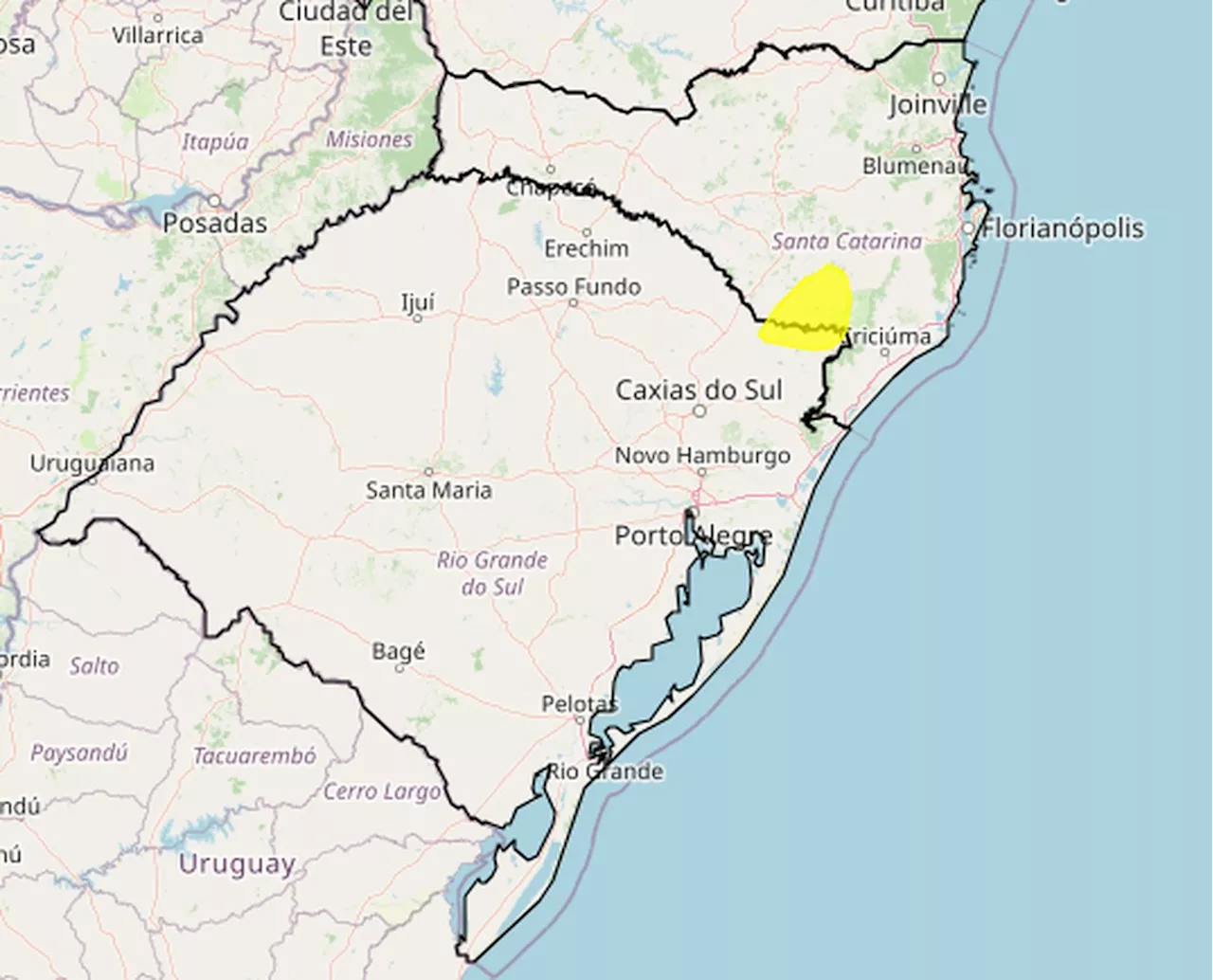 Inmet alerta para possibilidade de neve no Rio Grande do Sul e Santa Catarina