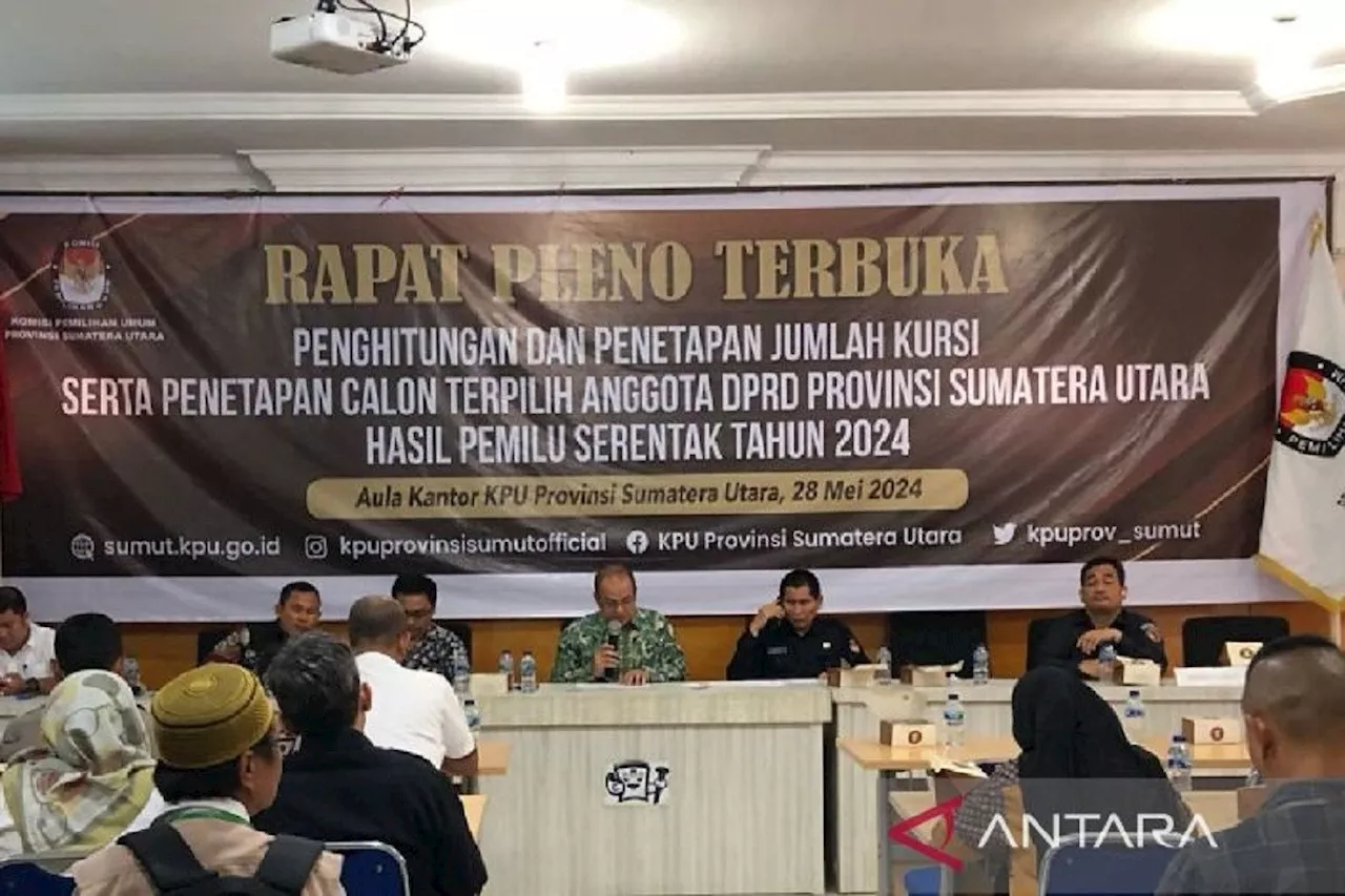 Tak ada Sengketa di MK, KPU Sumut Tetapkan 100 Anggota DPRD Terpilih