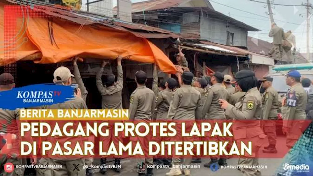 Adu Mulut dengan Pedagang Terjadi Saat Satpol PP Tertibkan Lapak di Jalan Pasar Lama Laut