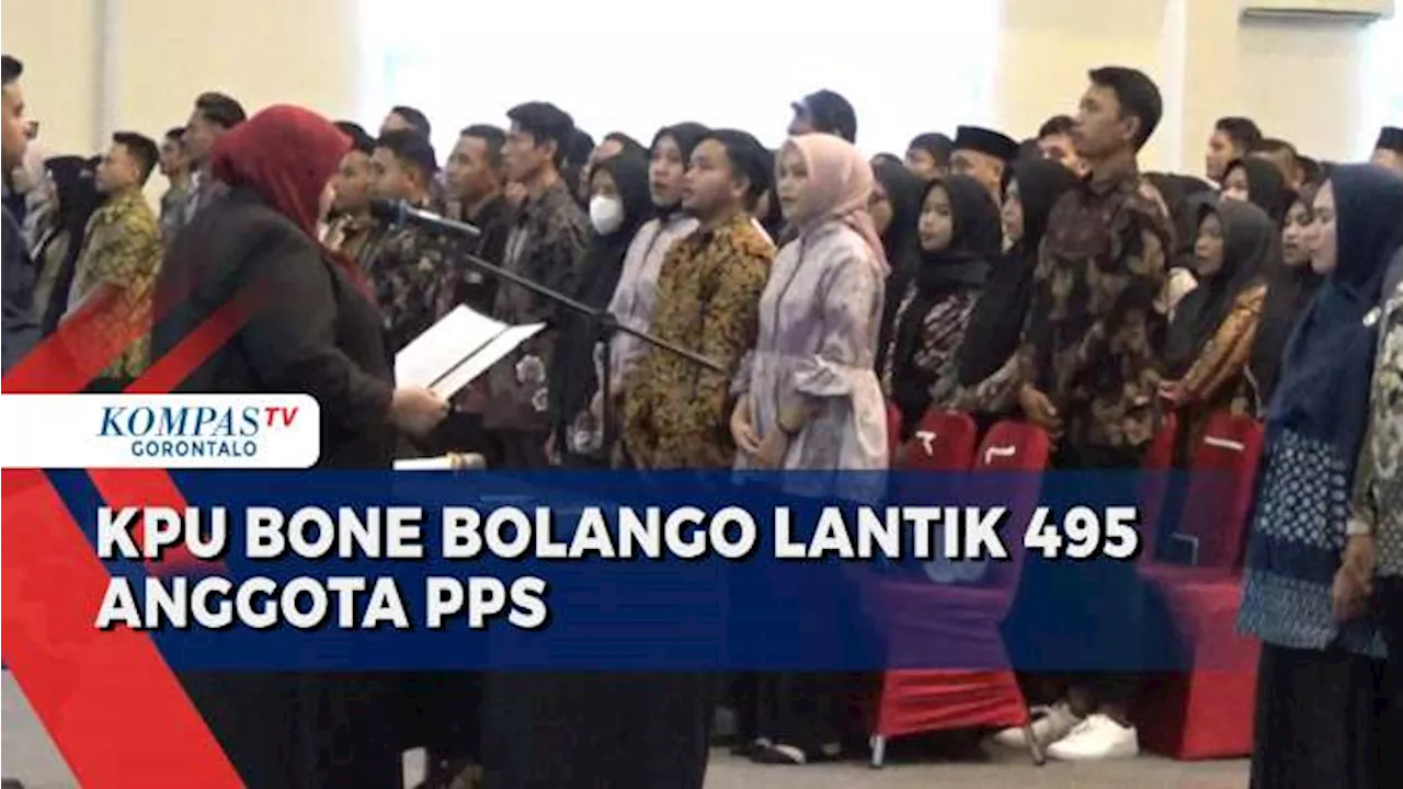 KPU Bone Bolango Lantik 495 Anggota PPS Pilkada 2024