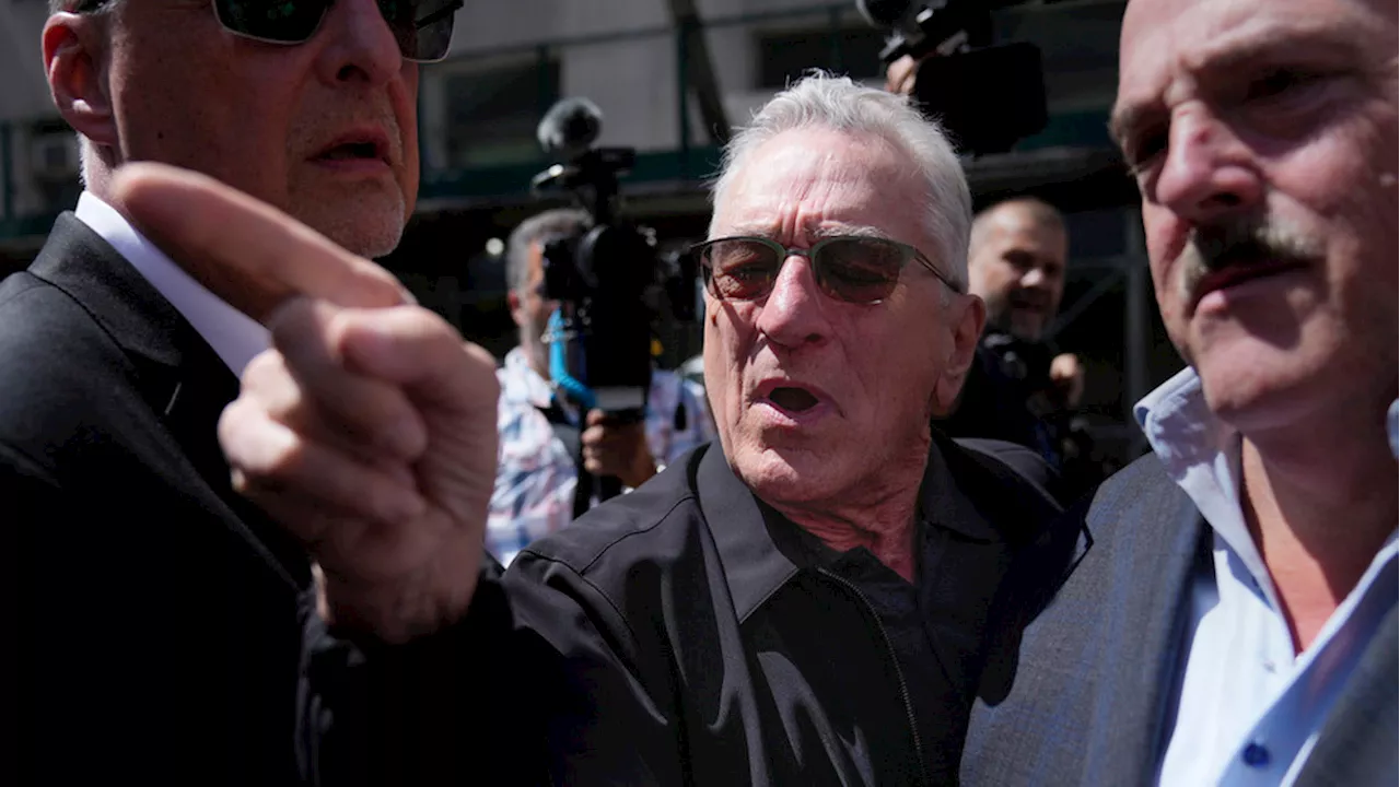 Robert De Niro and Biden campaign slam Trump outside NYC hush money trial