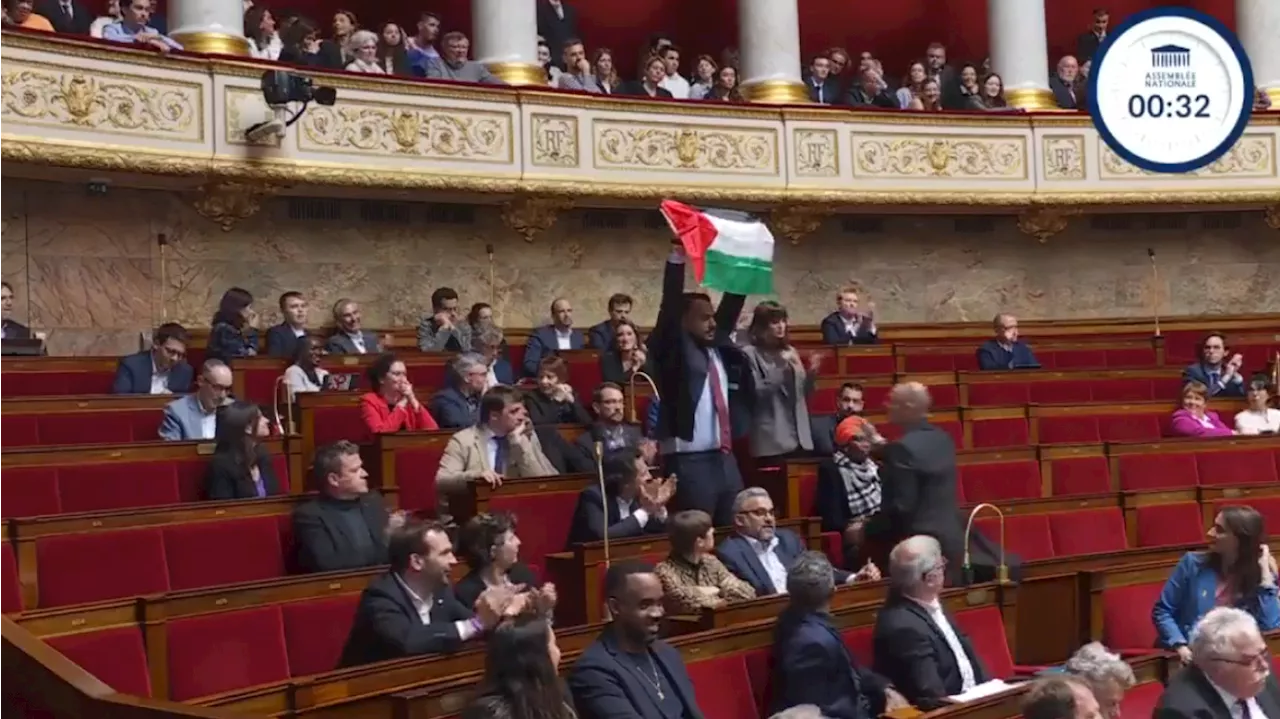 Le député LFI Sébastien Delogu exclu 15 jours après avoir brandi un drapeau palestinien à l’Assemblée