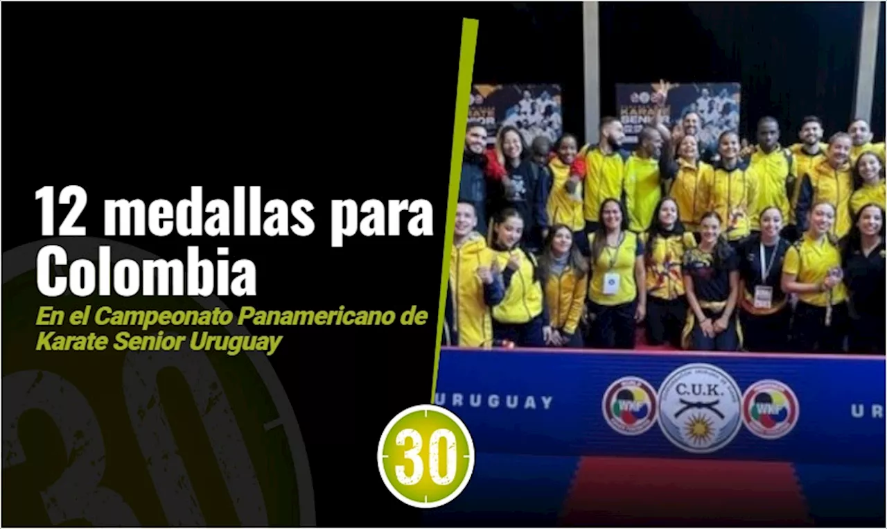 Con 12 medallas, Colombia cerró el Campeonato Panamericano de Karate Senior Uruguay 2024