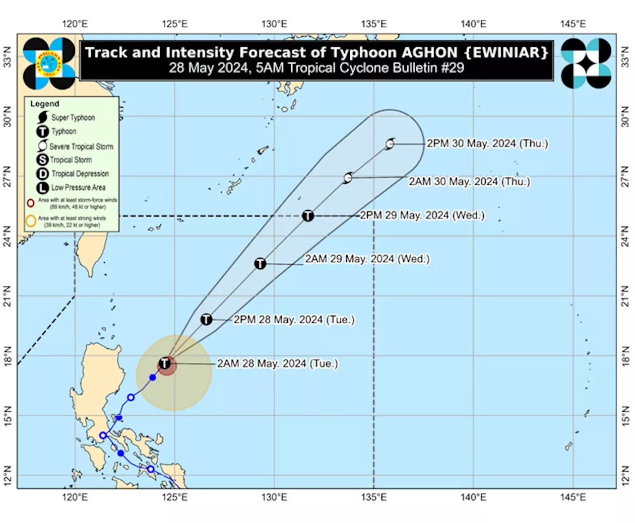 Wind signals lifted as ‘Aghon’ moves away from the Philippines