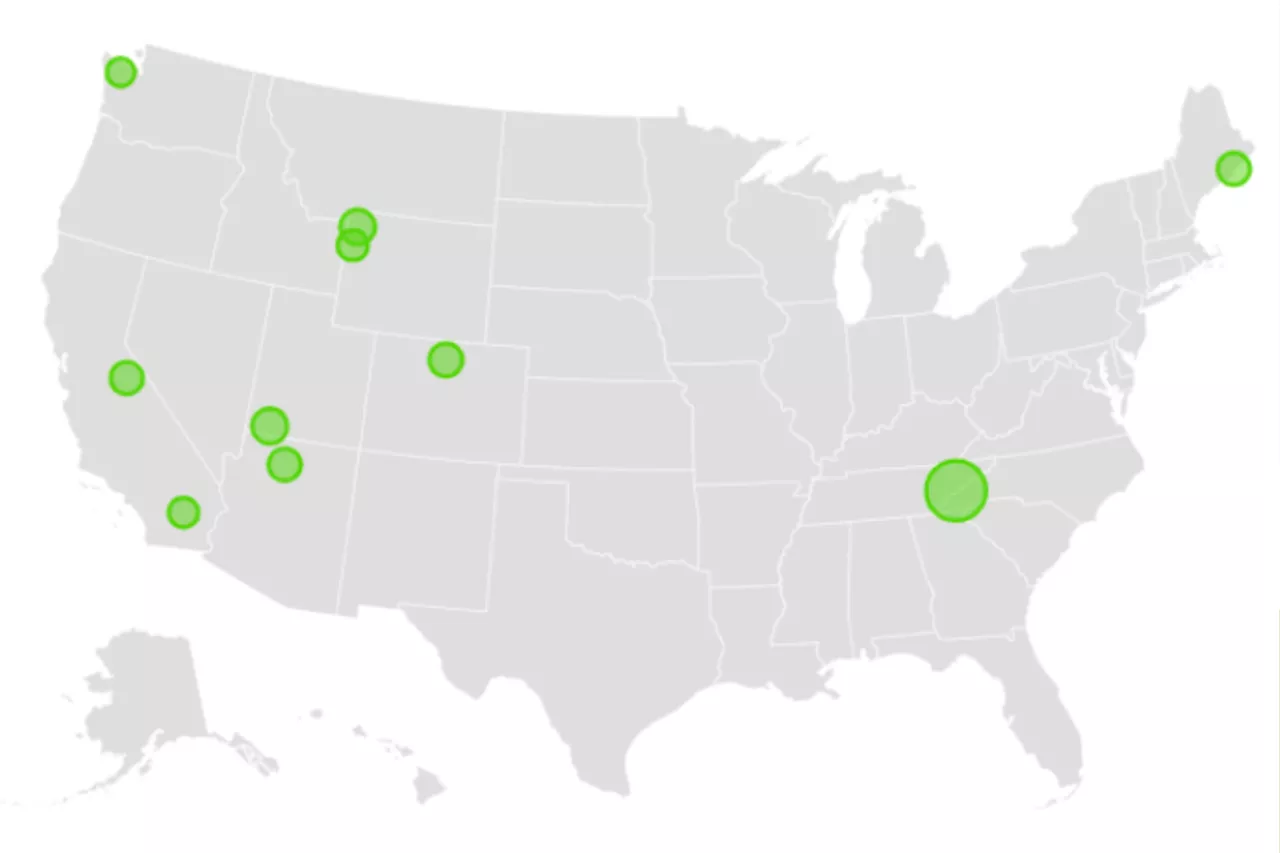 Map Shows America's Most Popular National Parks