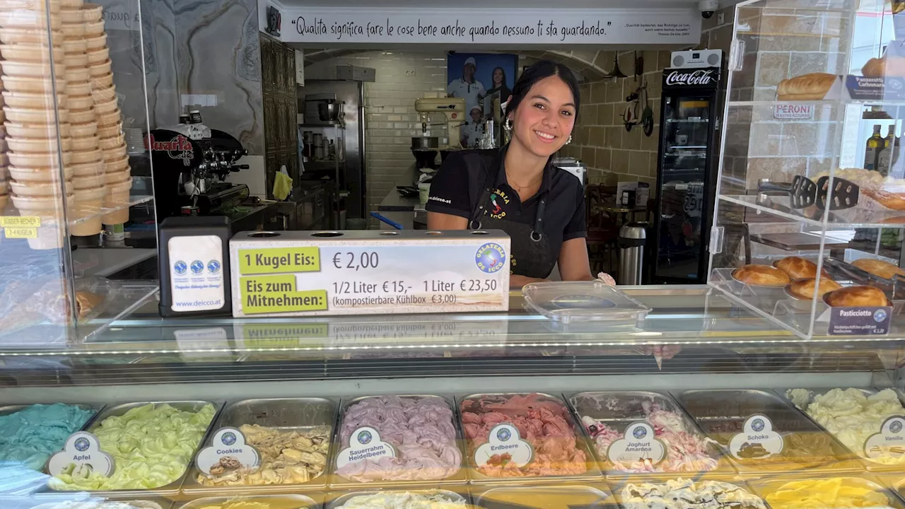 Cheese-Cake-Erdbeer und Schlumpfeis sind die Eis-Hits in St. Pölten