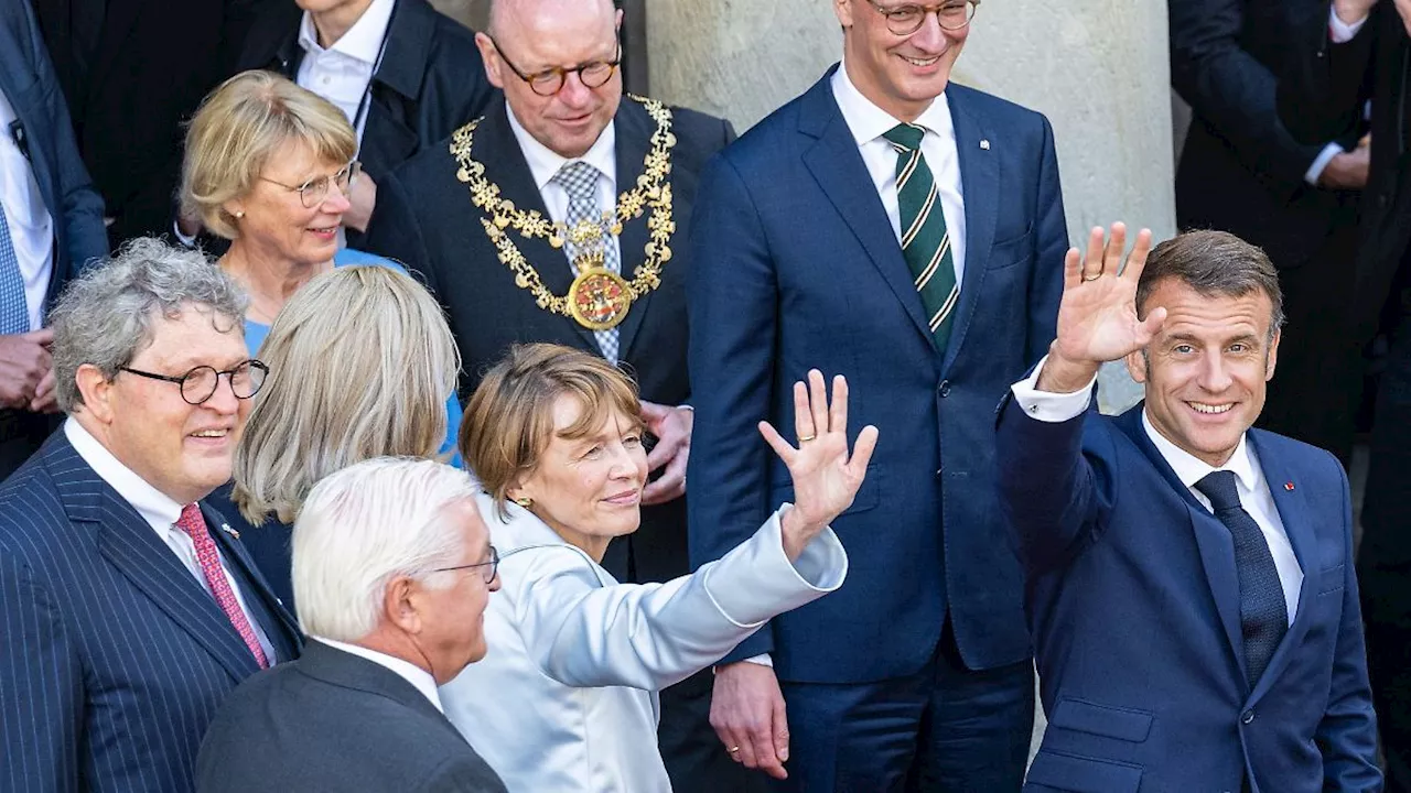 Nordrhein-Westfalen: 'Vive L'Europe': Wüst dankt Macron für Führung in Europa