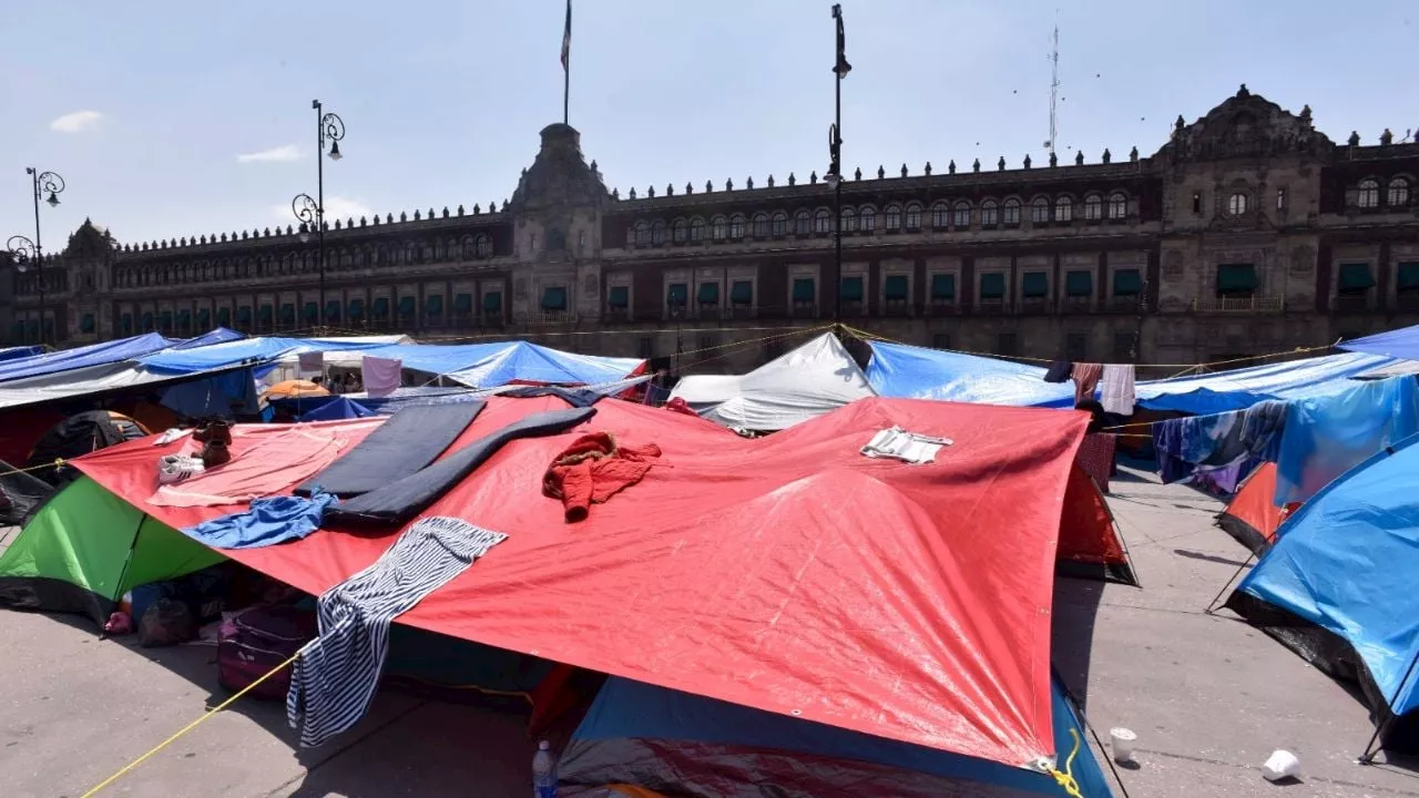 Maestros de la CNTE mantendrá plantón en el Zócalo pese a cierre de campaña de Sheinbaum