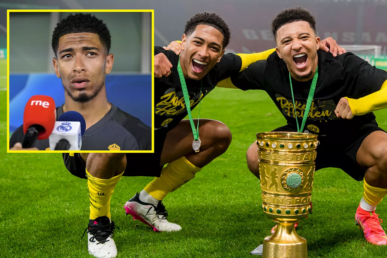 Real Madrid star Jude Bellingham reveals three-word message from Jadon Sancho ahead of Champions League...