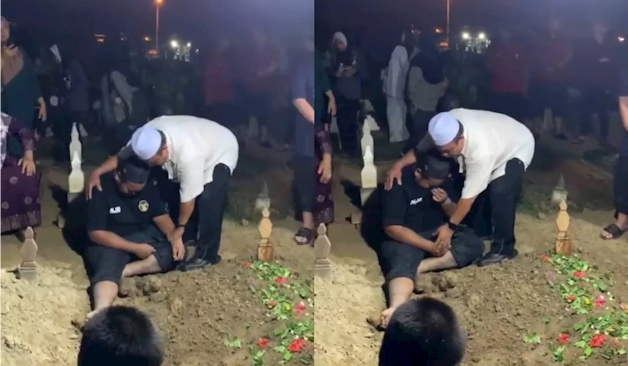 [Video] Hilang Ibu Tersayang, Lelaki Terduduk & Menangis Depan Kubur Buat Ramai Sebak