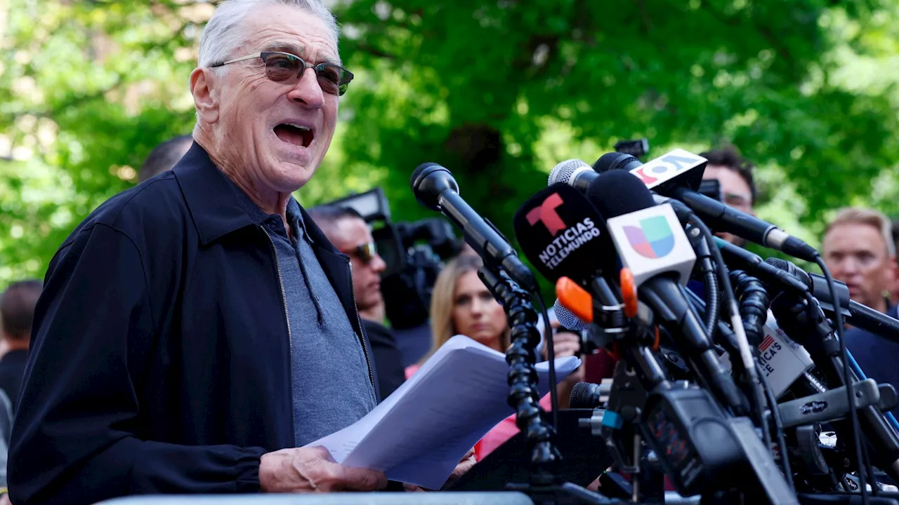 Raging Robert De Niro launches scathing attack on Donald Trump outside courthouse in New York City...