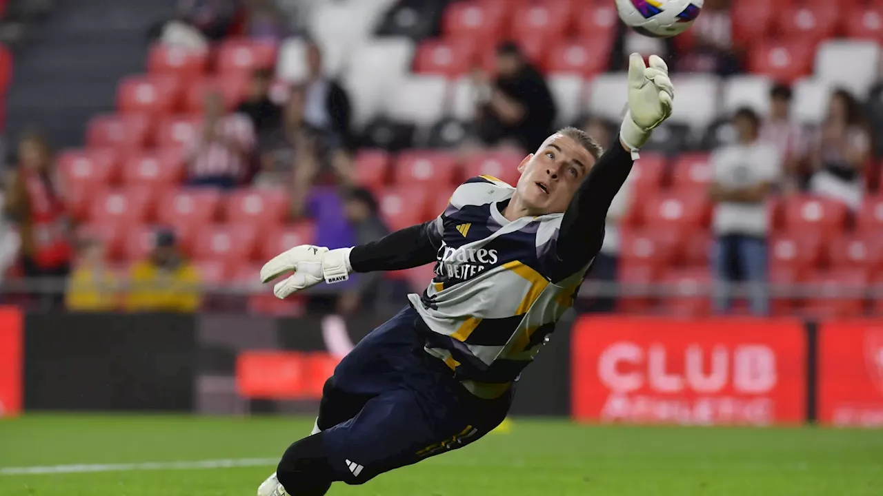 Lunin no viajará a Londres con la expedición del Real Madrid por una gripe B