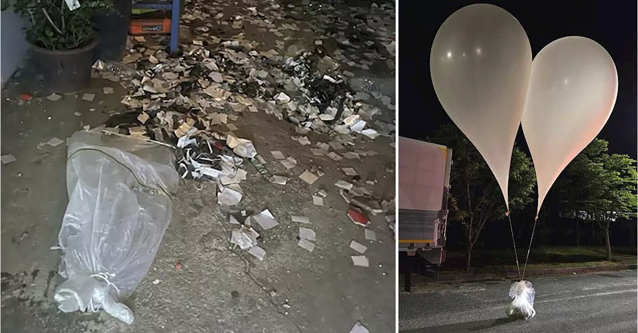 North Korea dumps balloons full of garbage on South Korea