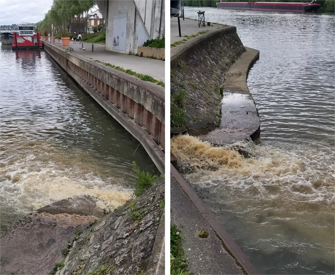 Vidéo : des eaux usées déversées dans la Seine après un dysfonctionnement des pompes dans les Yvelines