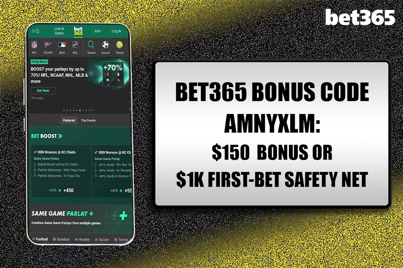 Bet365 bonus code AMNYXLM: $150 MLB, NHL bonus or $1K first-bet safety net