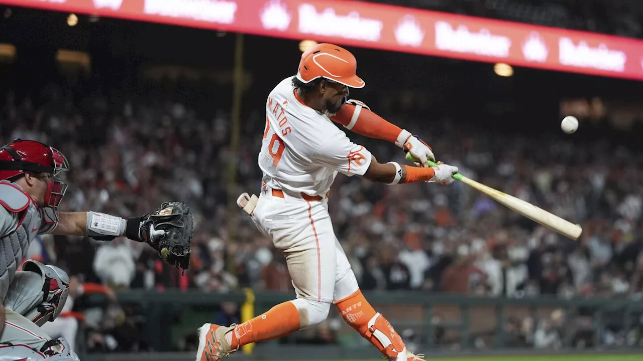 Luis Matos hits walk-off sacrifice fly, Giants relievers blank Phillies in 1-0, 10-inning win