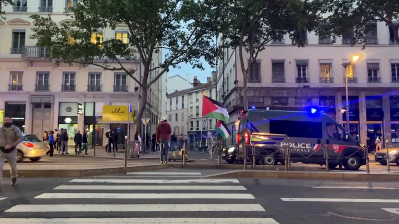 Lyon: une manifestation pro-palestinienne rassemble entre 400 et 1.500 personnes dans les rues