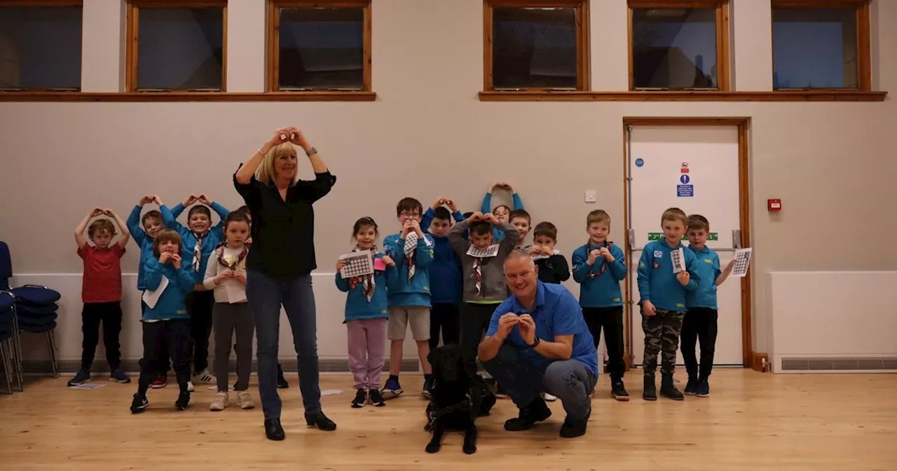 The 6th East Kilbride Scout Group’s Beaver colony enjoy visit from hearing dog