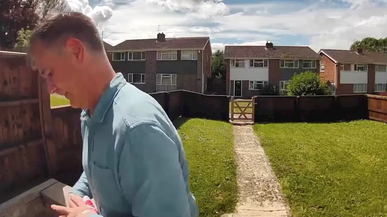 Moment Tory activist removes Labour leaflet from homeowner's letterbox