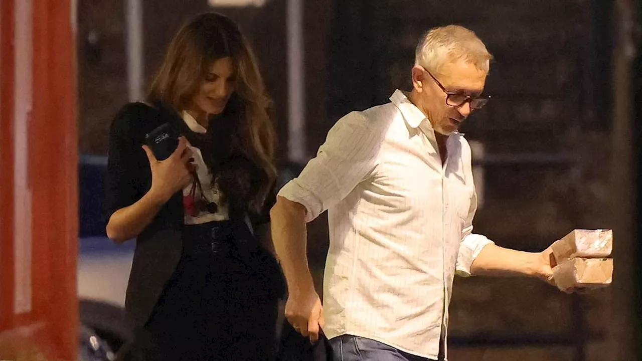 New couple alert? Gary Lineker and socialite Jemima Goldsmith enjoy cosy dinner date at Notting Hill...