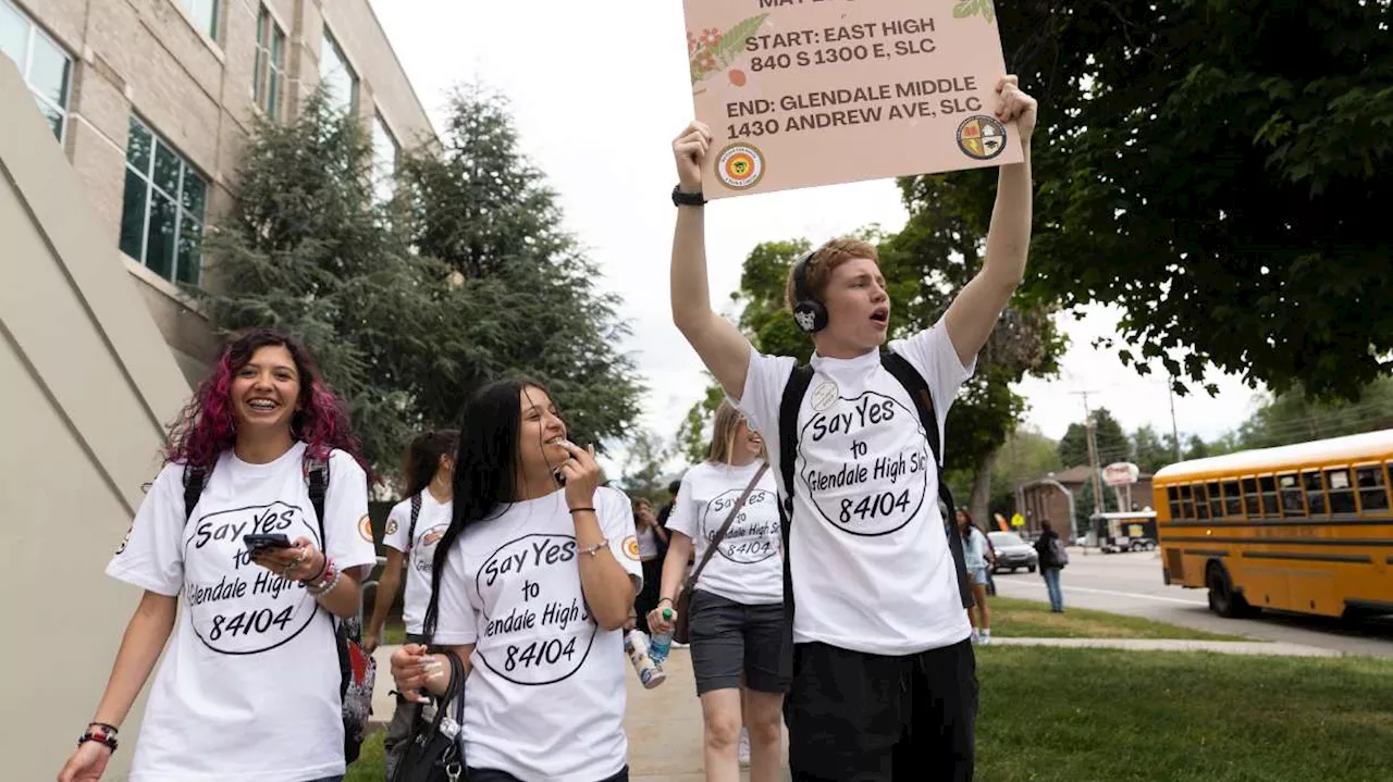 Community treks nearly 5 miles to advocate for west-side high school in Salt Lake City