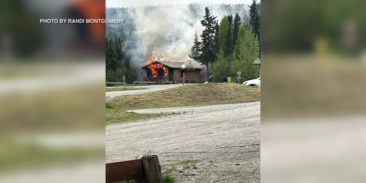 Flames engulf Quartz Lake public use cabin