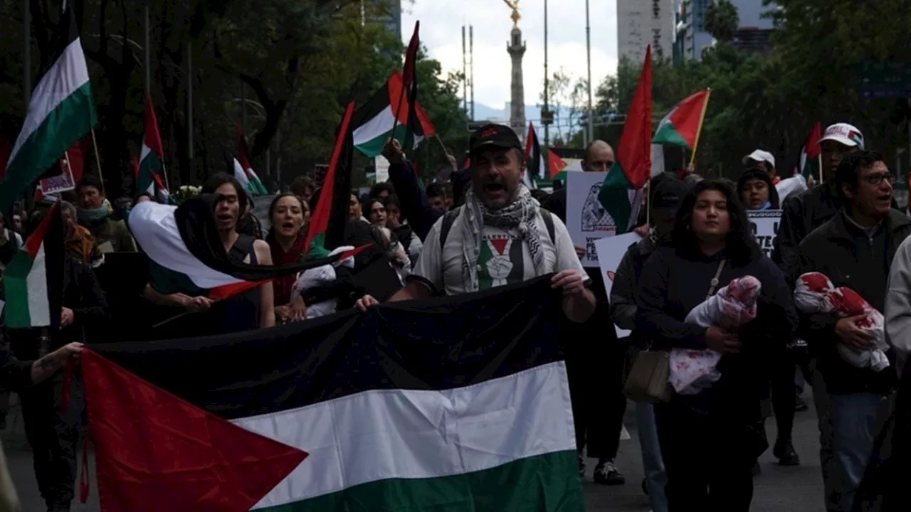 Así fue la protesta pro Palestina en México que terminó con ataques a embajada de Israel