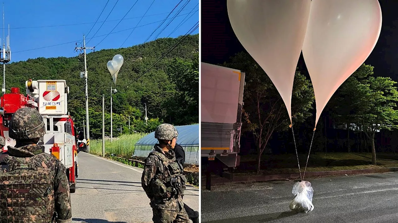 North Korea dumps 260 balloons filled with 'excrement' and rubbish on South