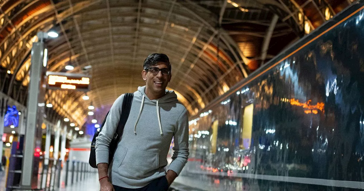 Rishi Sunak flings on swish £750 backpack on trip to one of poorest areas in UK