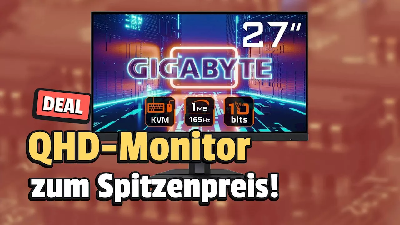 Für nur 250€ bekommt ihr gerade einen fabelhaften Gaming-Monitor mit WQHD und 165Hz bei Amazon