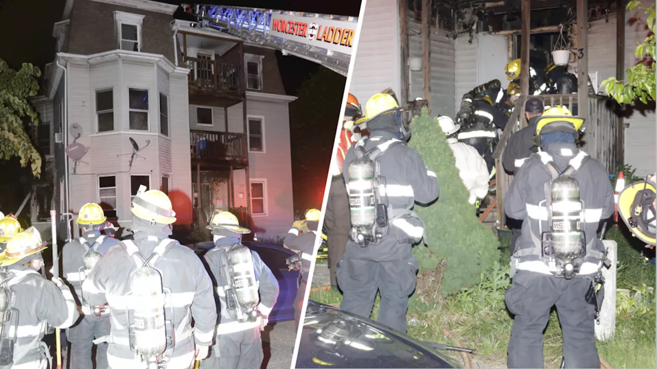 2 killed in Worcester fire overnight, 2 firefighters hospitalized battling blaze