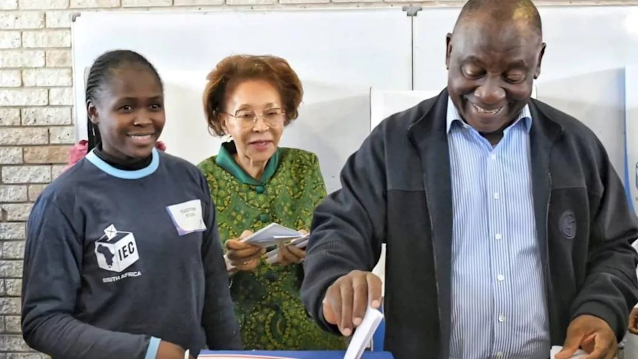 'Determined to ensure that democracy is the winner': President Cyril Ramaphosa votes in Soweto