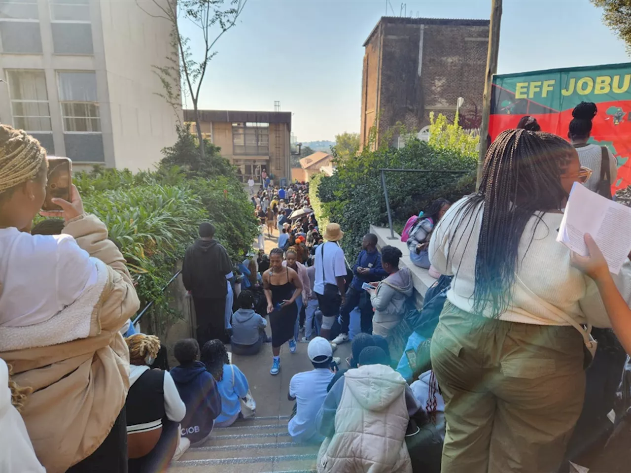 Students come out in full force, determined to make their mark despite long queues at Wits