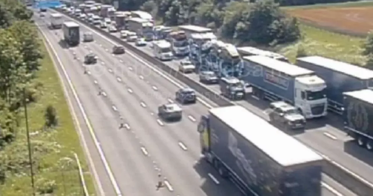 M1 crash caused 10-miles queues and delays of more than 1 hour between Junction 29a and Junction 31