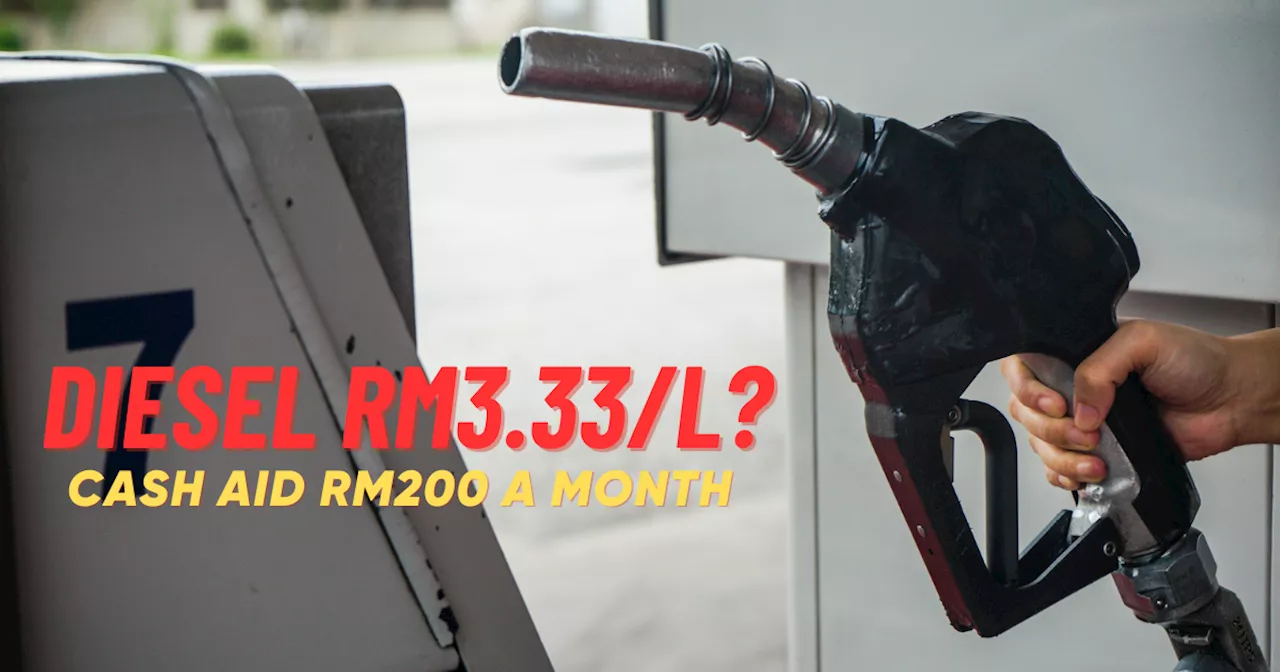 Diesel subsidy programme to offer RM200 per month to diesel owners – pump prices up to RM3.33/litre soon