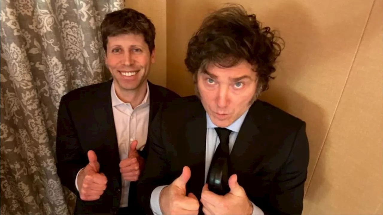 Javier Milei se reunió con el creador de ChatGTP, Sam Altman, y hablaron sobre Inteligencia Artificial