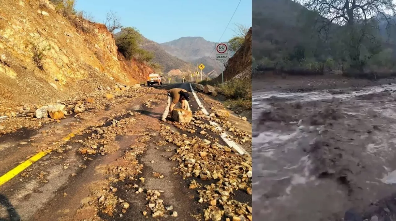 Mientras sequía continua en partes de Guanajuato; lluvias en Xichú ya dejan estragos