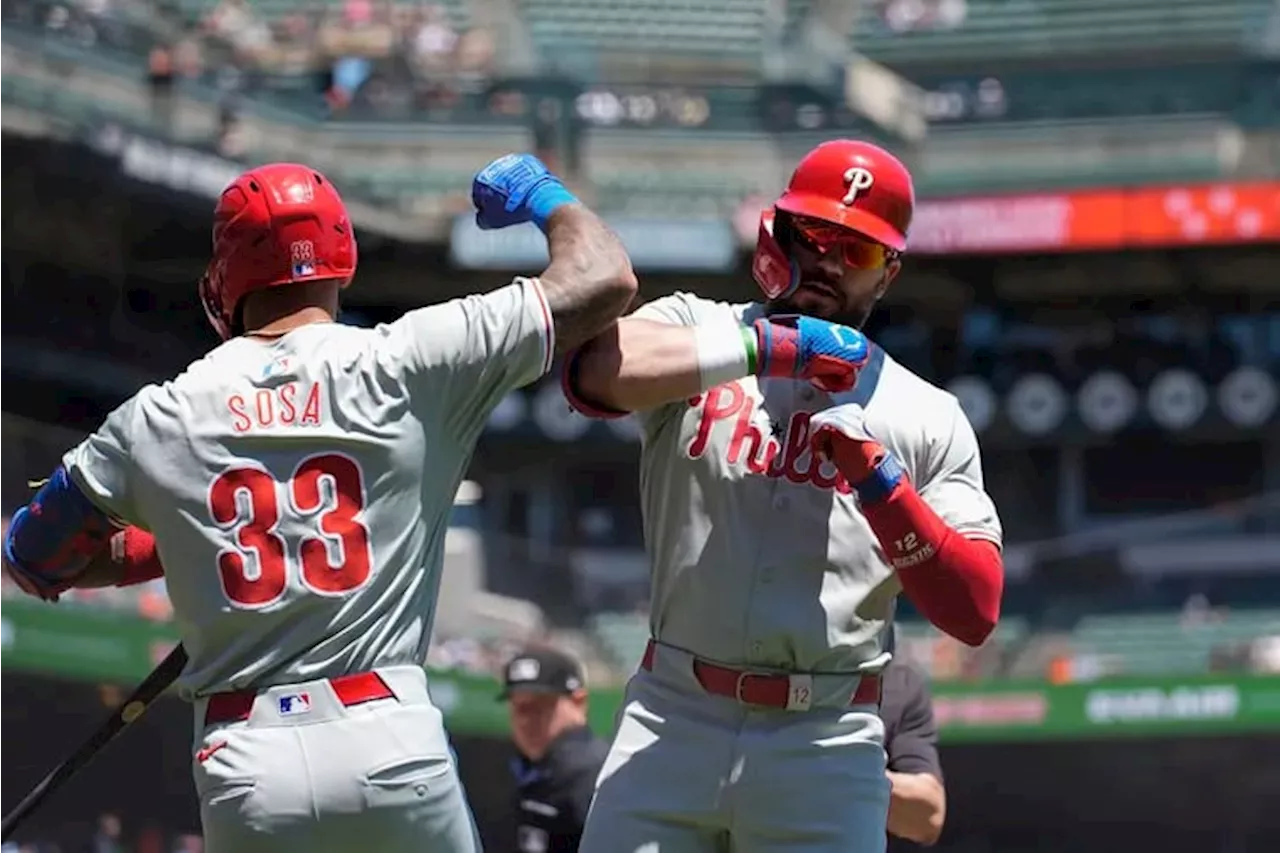 Phillies rally around Bryce Harper, rout the Giants to snap a three-game losing streak