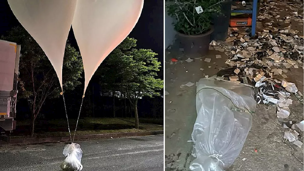 Corea del Norte lanza globos con excrementos y basura a Corea del Sur