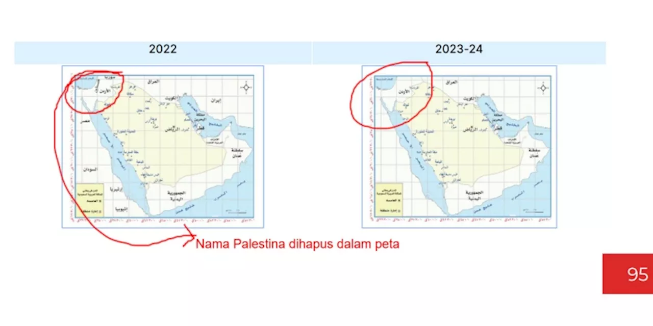 Arab Saudi Hapus Nama dan Peta Palestina di Semua Buku Ajar Siswa