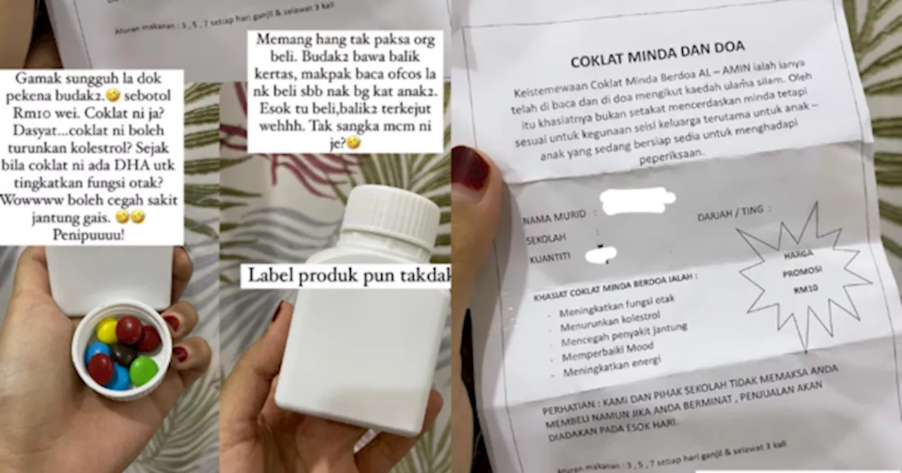 Wanita Minta Ibu Bapa Jangan Terpedaya Beli Coklat Kononya Untuk Minda & Mengandungi Doa