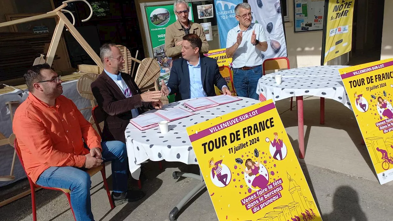 Tour de France à Villeneuve-sur-Lot : la Ville signe « un partenariat XXL » avec l’interprofession du pruneau