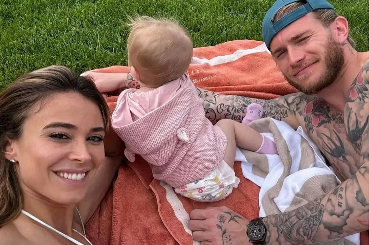 Newly-unemployed Loris Karius puts search for new club on hold to enjoy sunshine with fiancé and daughter...