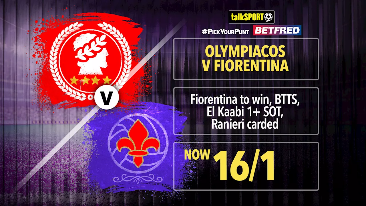 Olympiacos v Fiorentina 16/1 #PYP: Fiorentina win, BTTS, El Kaabi 1+ SOT, Ranieri card...