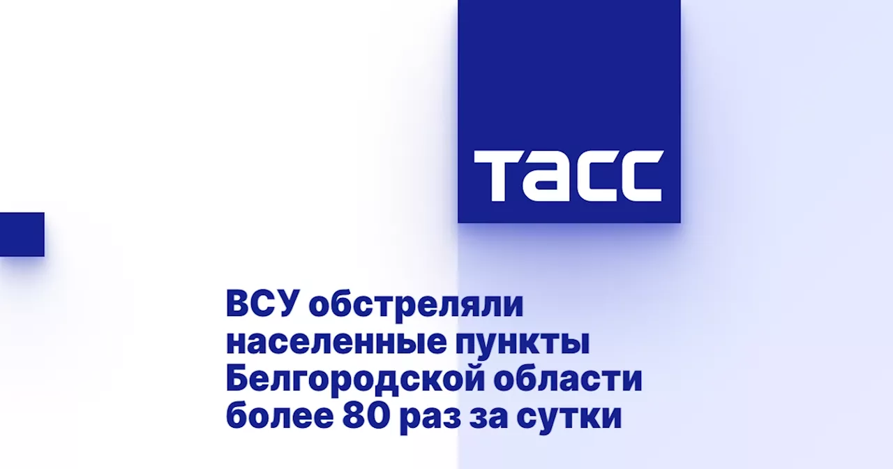 ВСУ обстреляли населенные пункты Белгородской области более 80 раз за сутки