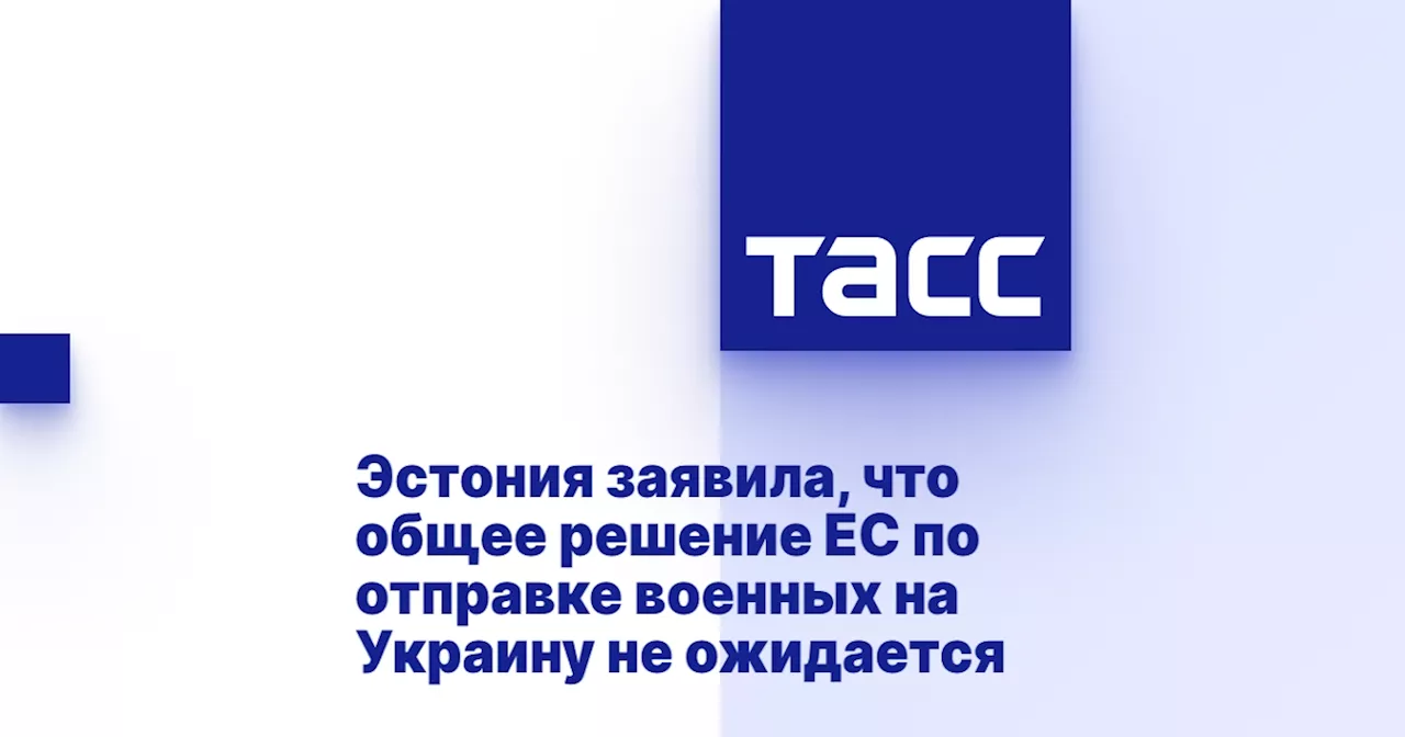 Эстония заявила, что общее решение ЕС по отправке военных на Украину не ожидается