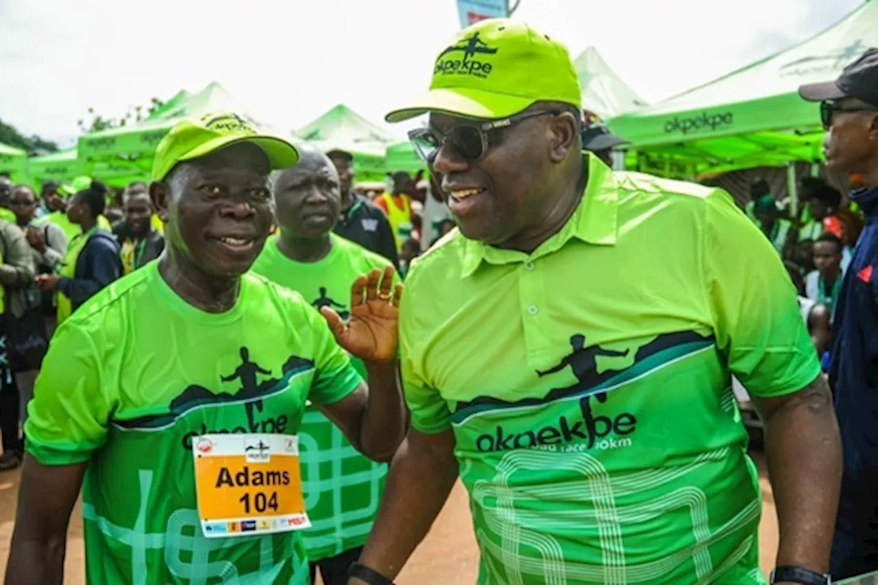Senator Oshiomhole(left) with Itemuagbor