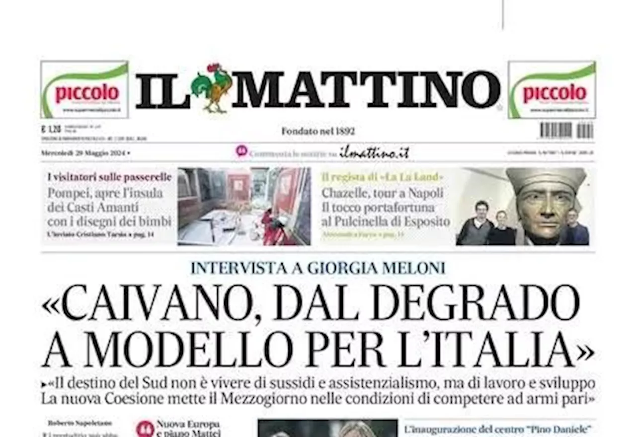 Il Mattino in prima pagina: 'Dall'ingaggio alla clausola, così il Napoli è vicino a Conte'